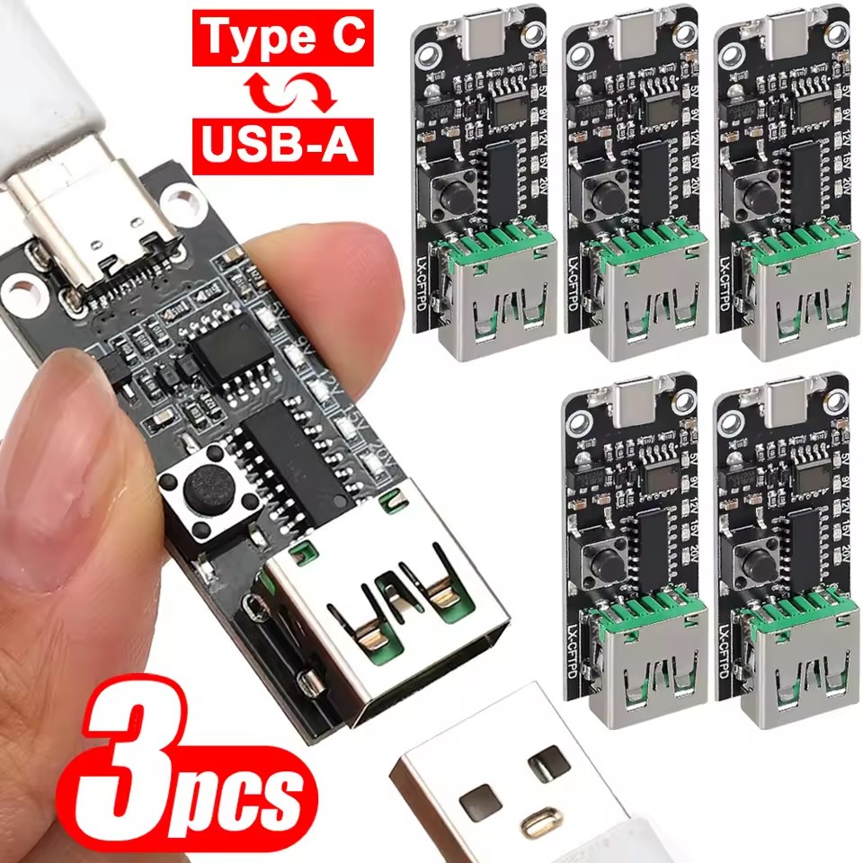 1-3PCS Placa de disparo USB-C  - Modular Power Supply reseña y precio