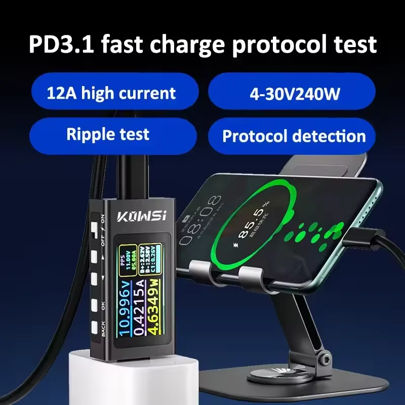 Monitor de corriente y voltaje - Power Supply Tester reseña y precio