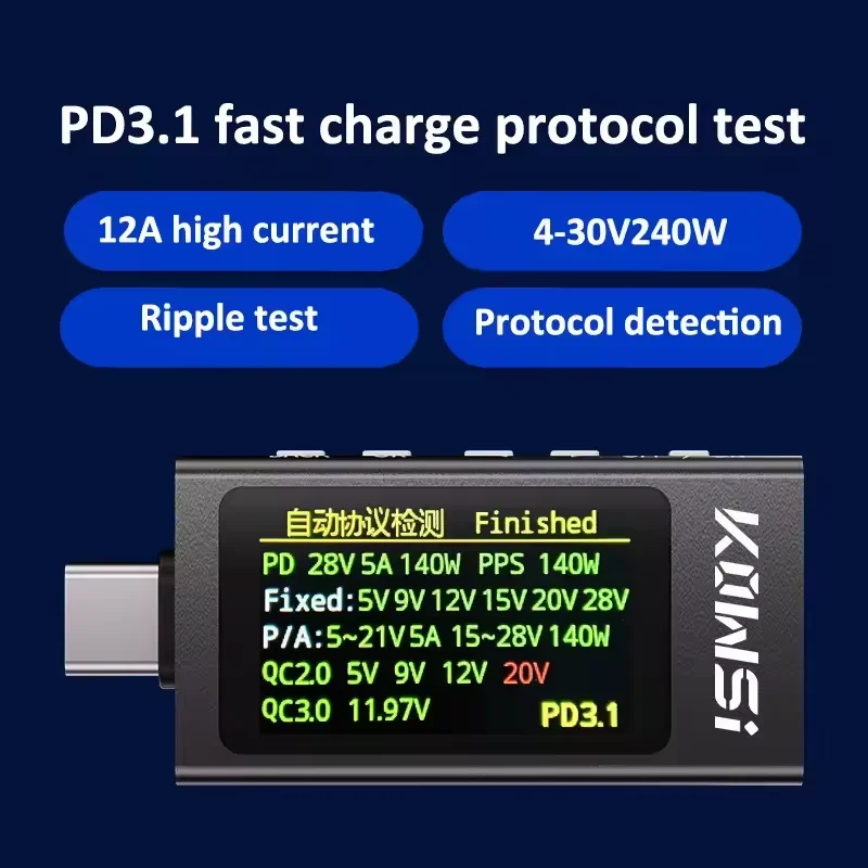 Monitor de corriente y voltaje - Power Supply Tester reseña y precio